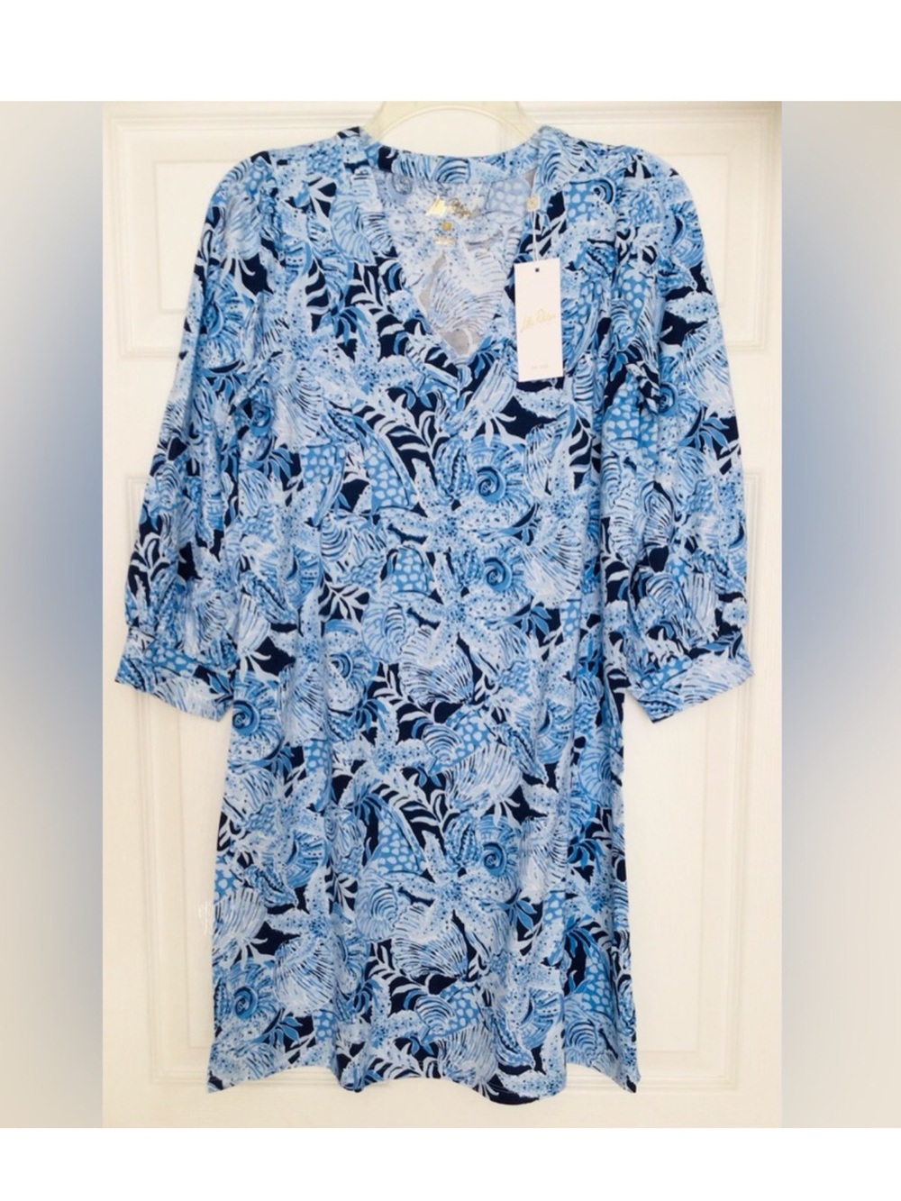 Lilly Pulitzer Casa Dress Bonaire Blue Coastal Constellation NWT